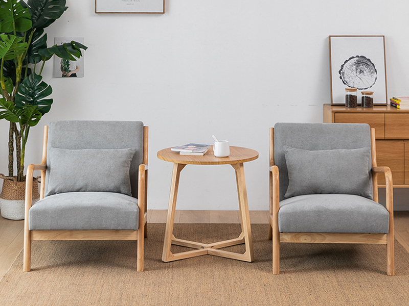 เก้าอี้หนัง สไตล์โมเดิร์น แขนไม้, เก้าอี้ห้องนั่งเล่น, เฟอร์นิเจอร์ในร่ม YQ-K2001