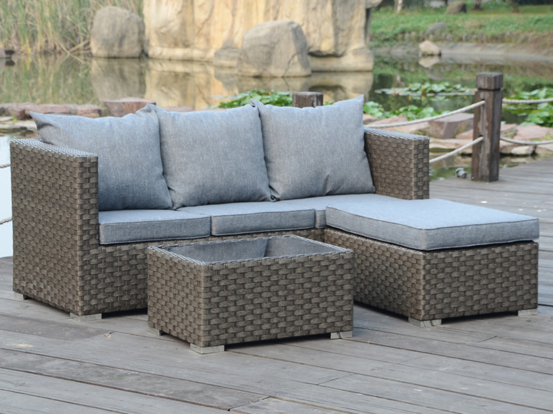 ชุดโซฟา Rattan 3PCS Simple, Frame Frame Leisure Furniture Outdoor Furniture YQR-428