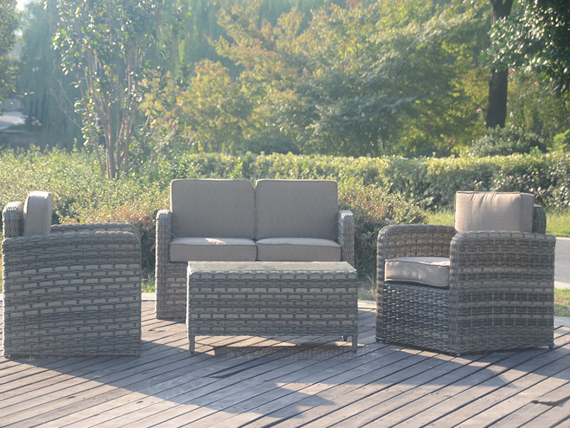 ชุดโซฟา Rattan, กรอบอลูมิเนียม, สวนกลางแจ้งชุด yqr-469a